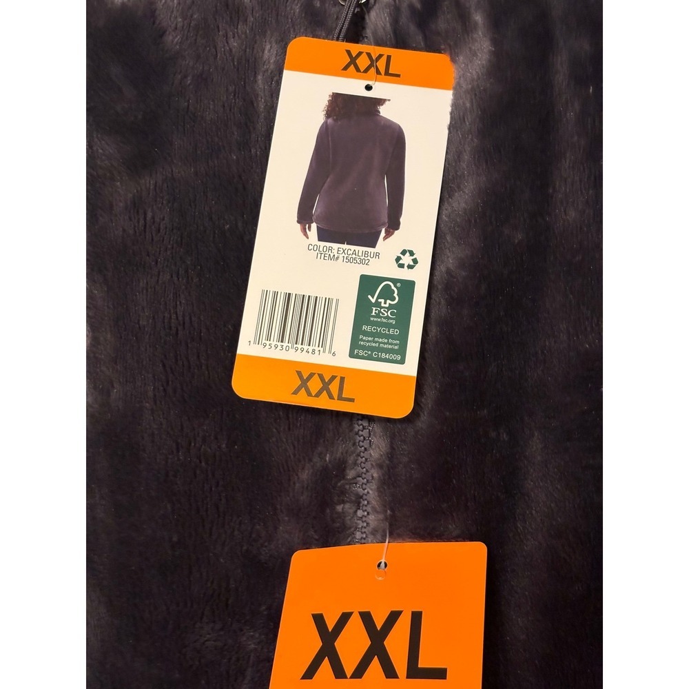 32 Degrees Plush Faux Fur Full-Zip Jacket in Dark Brown - Picture 9 of 11